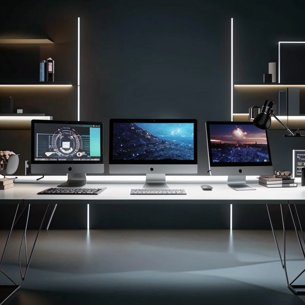 Electronics category showing various electronic devices, gadgets, and hardware components arranged in a tech-style display